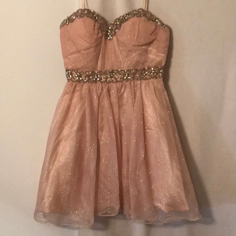 Bee Darlin strapless prom dress